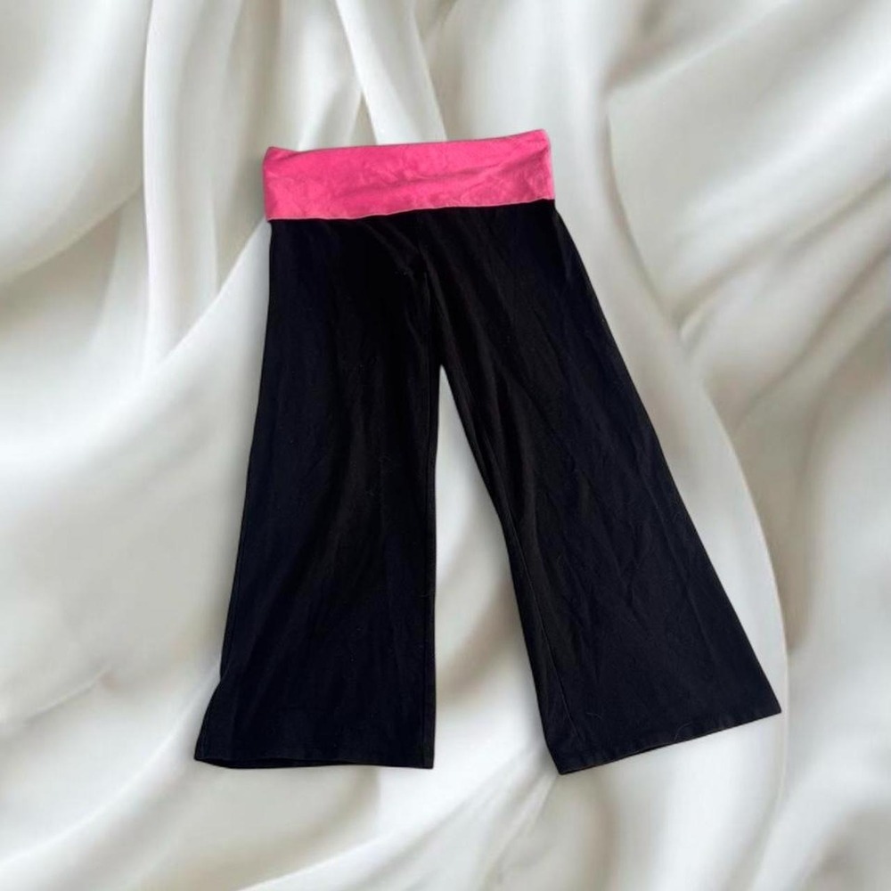 No Boundaries pink fold over flare capri‎ gaucho leggings Y2K vintage mcbling